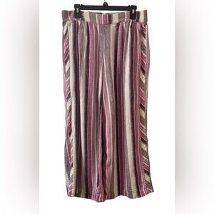 Tribal Purple Stripe Linen Pant